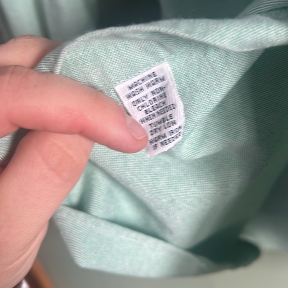 Ralph Lauren Classic Fit Light Green Button Down Shirt size L - Picture 4 of 7